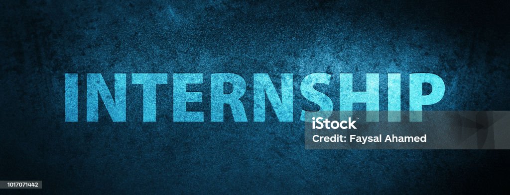 Intern Sign Internship Special Blue Banner Background Stock Illustration - Download ...