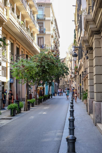 carrer de les magdalenes - store street barcelona shopping mall imagens e fotografias de stock