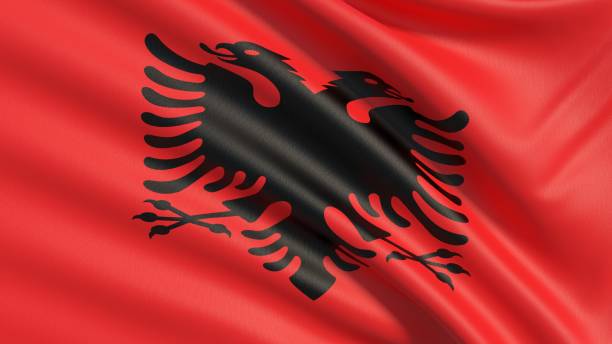 istock The Flag of Albania 1017080616