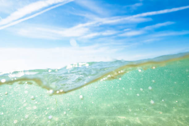 istock Above and Below the sea surface at Pedn Vounder Beach, South Cornwall 1017086892