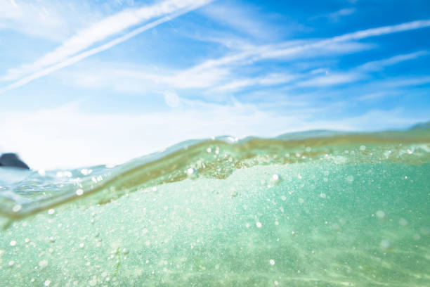 istock Above and Below the sea surface at Pedn Vounder Beach, South Cornwall 1017086924