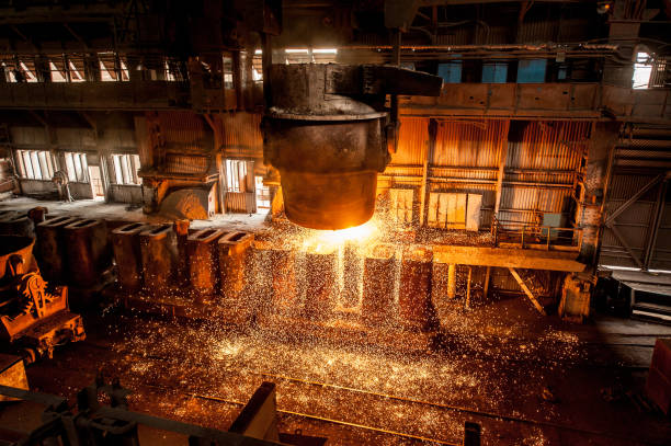 istock Tank pours the liquid steel in the forms 1017124756