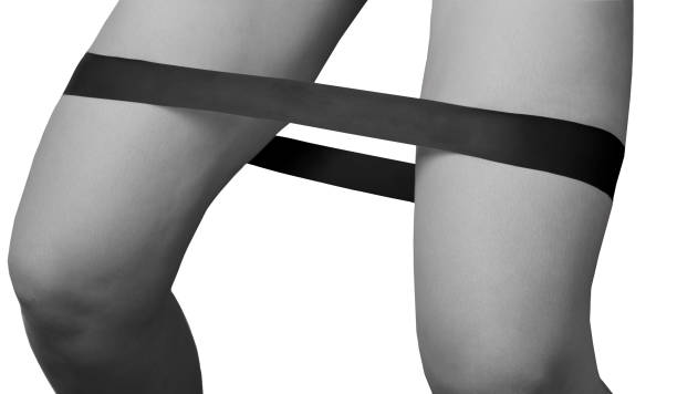 istock Close-up isolated green sport strap for stretching 1017125068