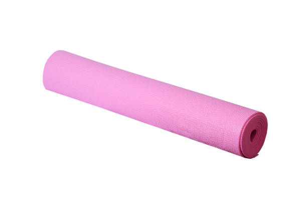 istock pink yoga mat on a white background 1017125220