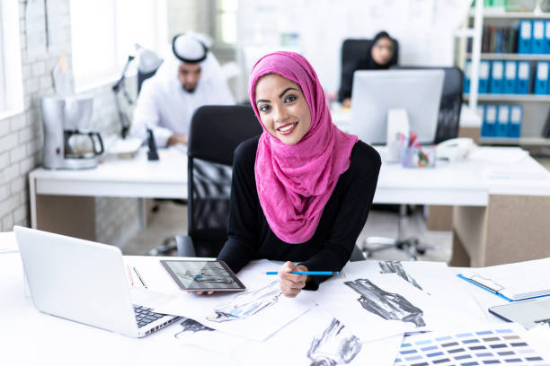 istock Beautiful arab woman in pink hijab 1017144638