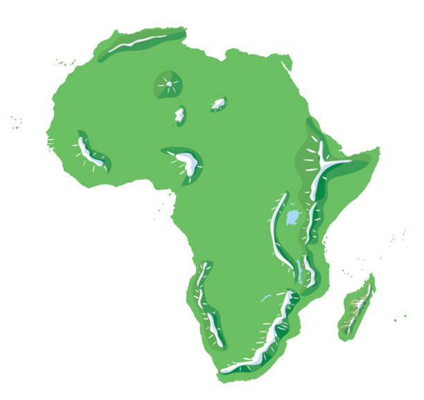 ilustrações, clipart, desenhos animados e ícones de mapa de áfrica - map namibia vector travel locations