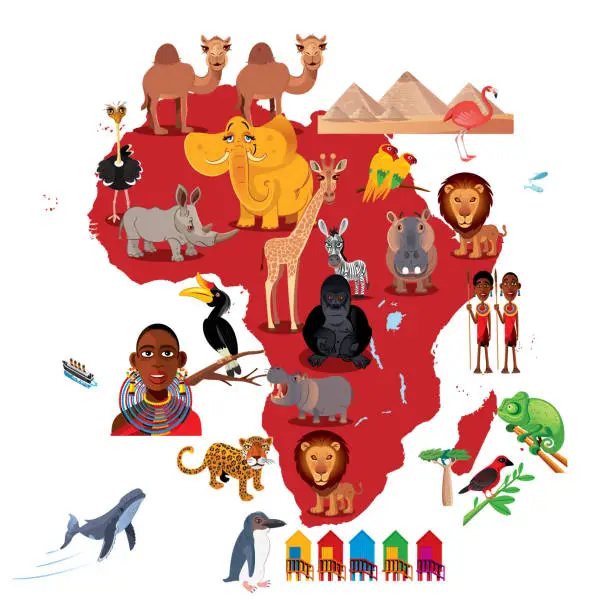 Vector illustration of AFRICA