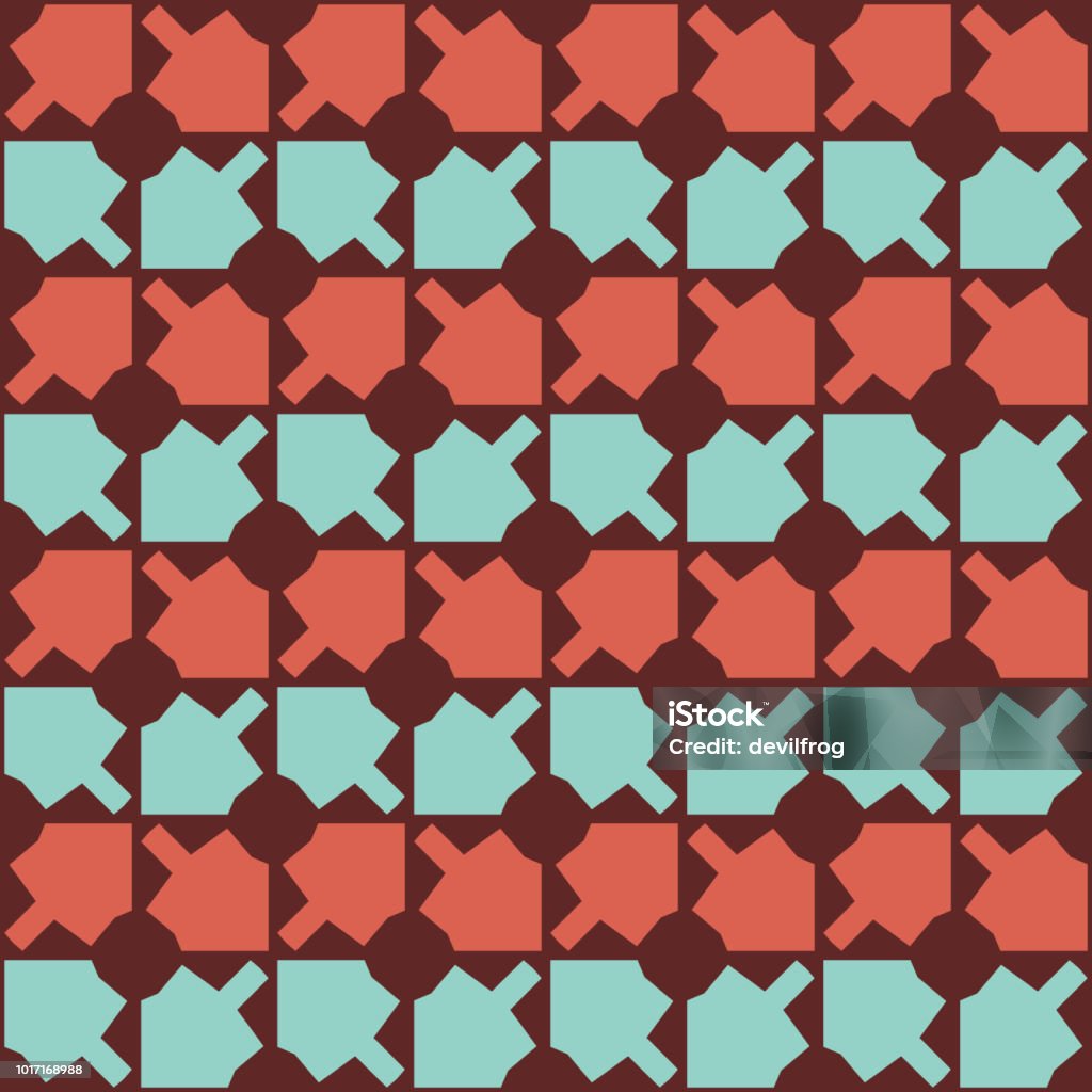 Alternating Pattern Shape Examples Seamless Pattern With Alternating Geometric Shapes Stock Illustration ...