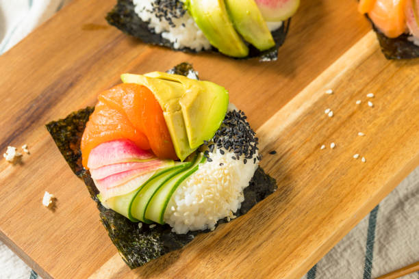 istock Homemade Trendy Japanese Sushi Donuts 1017189864