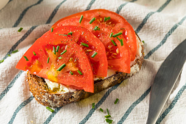 istock Trendy Homemade Tomato Toast 1017190342