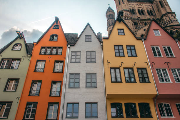 istock Colorful residential buildings in Cologne 1017190482