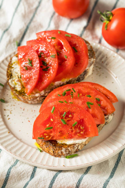 istock Trendy Homemade Tomato Toast 1017192966