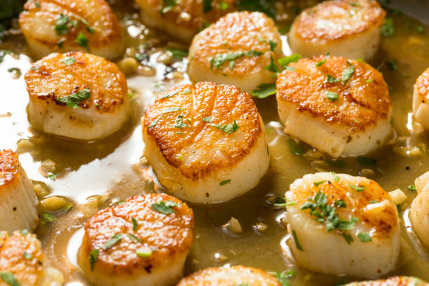 istock Panned Seared Scallops in Broth 1017193430