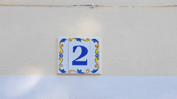 istock ceramics house number on the wall two 1017212358