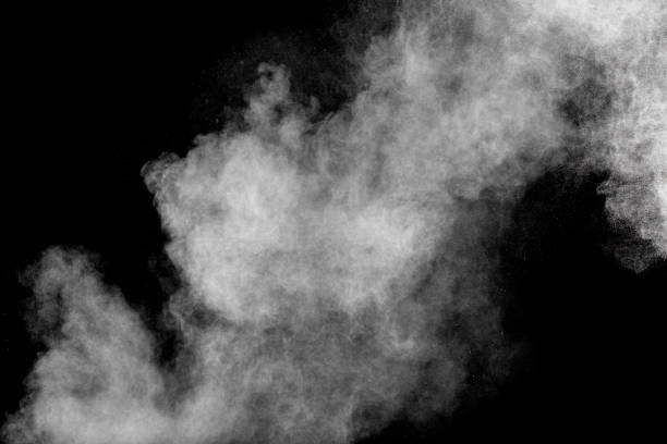 istock Bizarre forms of white powder explosion cloud against black background. 1017212738