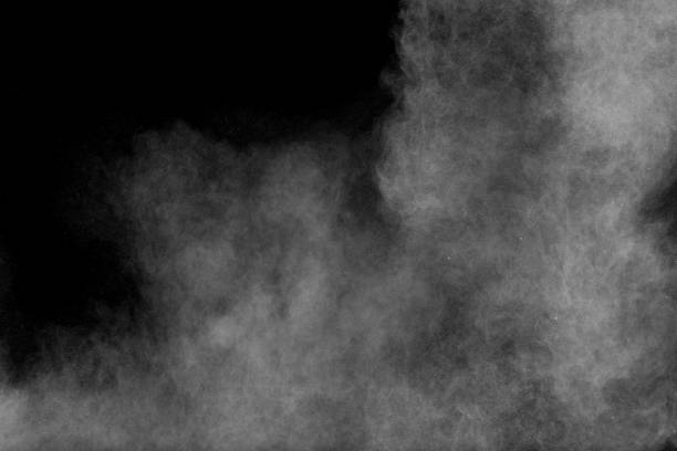 istock Bizarre forms of white powder explosion cloud against black background. 1017215654