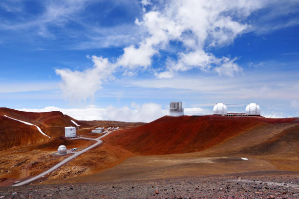 istock Observatories on top of Mauna Kea mountain peak. Astronomical research facilities and large telescope observatories located at the summit of Mauna Kea on the Big Island of Hawaii, USA 1017215976