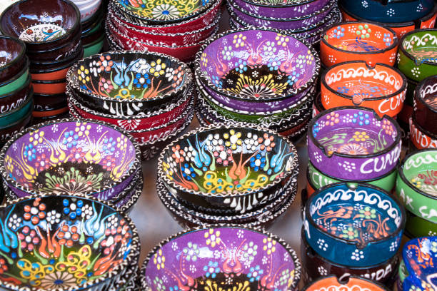 istock colorful ethnic hand painted Turkish ceramic plates souvenirs traditional 1017224984
