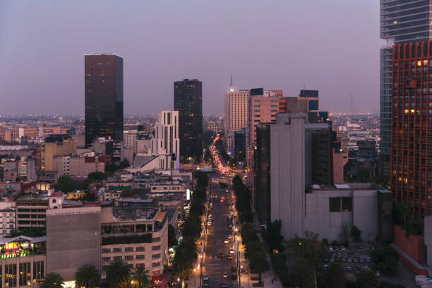 istock Panoramic view of Mexico City downtown at twilight 1017225034