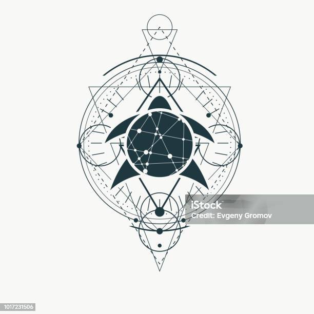 Mystical Occult Symbol Stock Illustration - Download Image Now - Album Cover, Alchemy, Animal