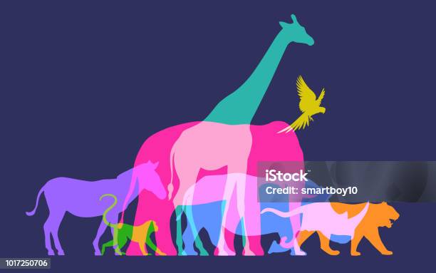Group Of Wild Animals Stock Illustration - Download Image Now - Animal  Wildlife, Nature, Animal - iStock