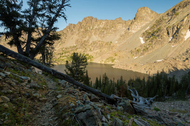 istock Hiking trails leads down a mountain ridge in the Idaho wilderness 1017255676
