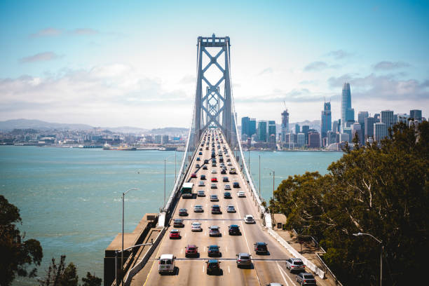 most drogowy - bay bridge car traffic transportation zdjęcia i obrazy z banku zdjęć