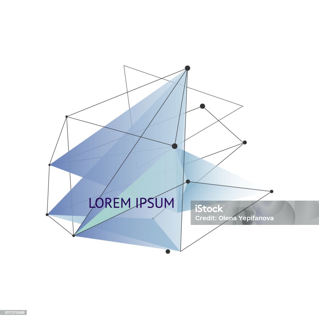 Graphical Triangle Frame Vector Illustration Abstract Triangle Frame Geometric Figures Crystal ...