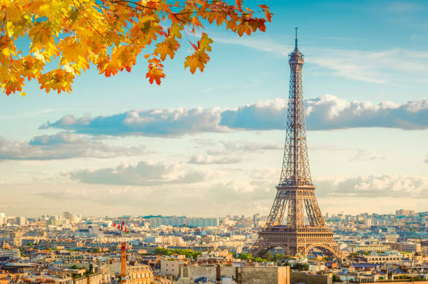 istock eiffel tour and Paris cityscape 1017278562