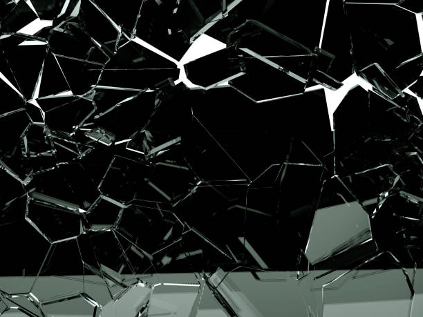 istock Pieces of Shattered glass isolated on white 1017278830