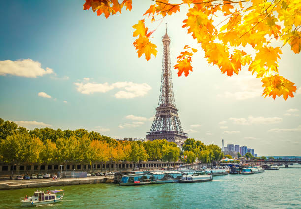 istock eiffel tour over Seine river 1017294286