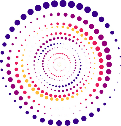 Bright color abstract background in minimalist style made from colorful circles. Business concept for cover decoration of brochure, flyer or report