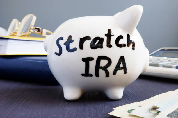 istock Stretch ira written on a piggy bank. Retirement. 1017300696