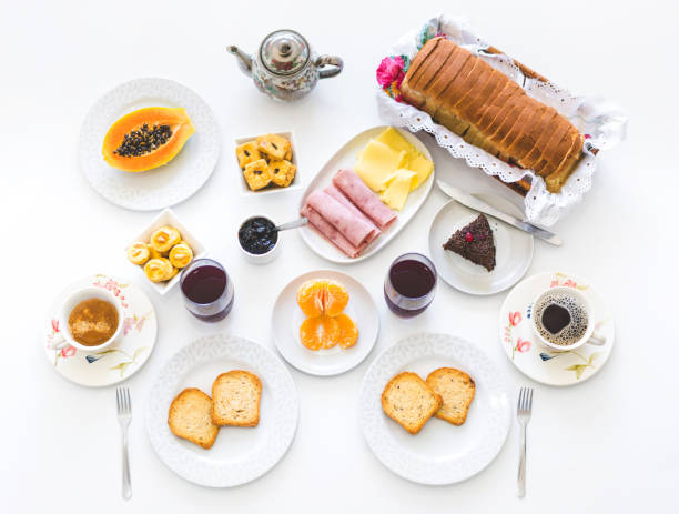 pequeno-almoço do nordeste, pernambuco, brasil - butter bread breakfast table - fotografias e filmes do acervo