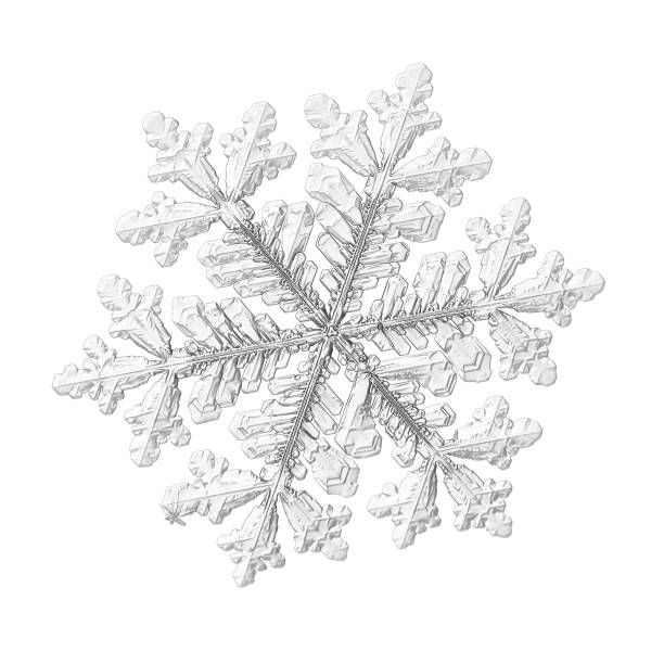 Snowflake isolated on white background stock photo