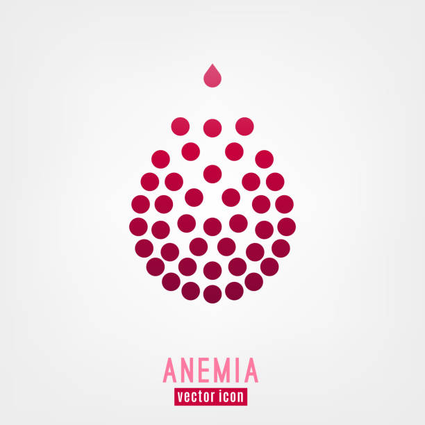 ikona anemia vector - healthcare and medicine human cardiovascular system anatomy human blood vessel stock illustrations