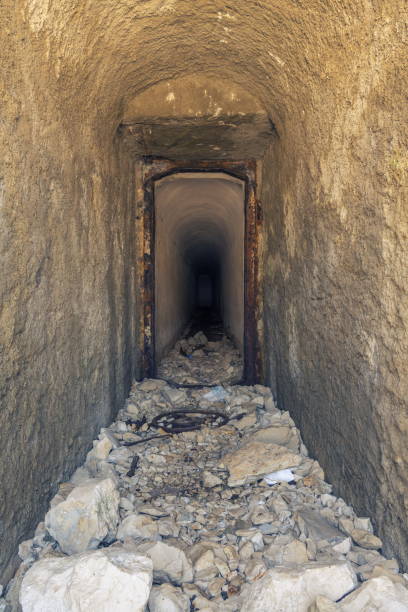 istock Corridor of an abandoned second world war bunker in Croatia 1017320214