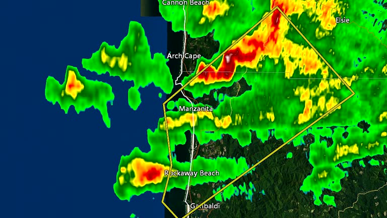 2016 Oregon Coast Tornado Outbreak Radar