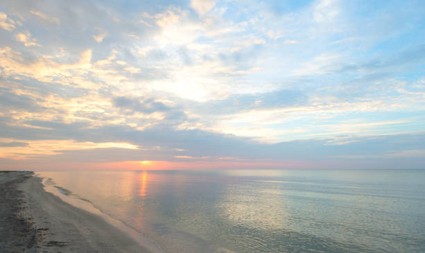 istock Beautiful sunrise at black sea 1017343666
