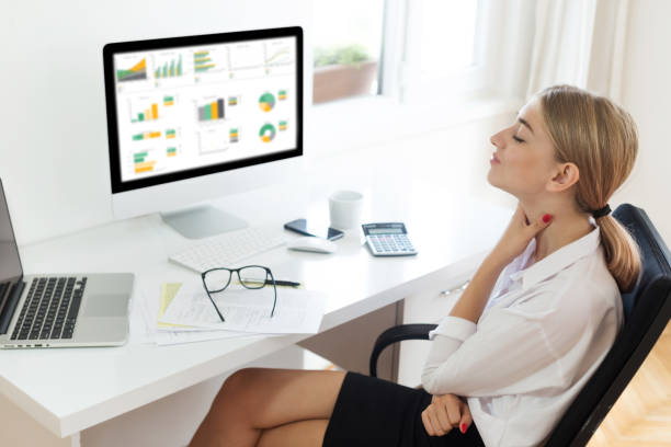 istock Businesswoman sore throat 1017355510