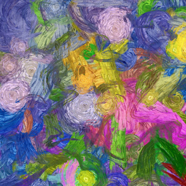 istock Abstract texture background. Digital painting in Vincent Van Gogh style artwork. Hand drawn artistic pattern. Modern art. Good for printed pictures, postcards, posters or wallpapers and textile print. 1017374820