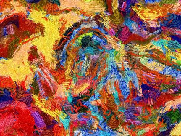 istock Abstract texture background. Digital painting in Vincent Van Gogh style artwork. Hand drawn artistic pattern. Modern art. Good for printed pictures, postcards, posters or wallpapers and textile print. 1017375738