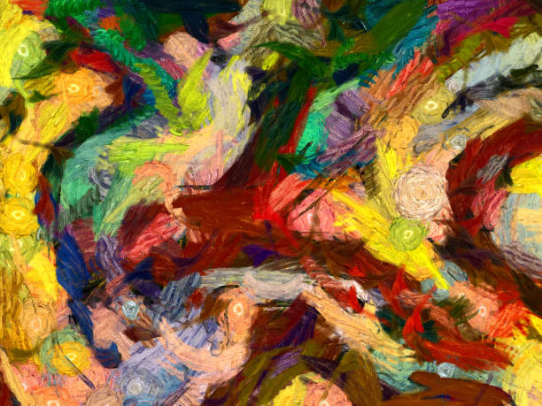 istock Abstract texture background. Digital painting in Vincent Van Gogh style artwork. Hand drawn artistic pattern. Modern art. Good for printed pictures, postcards, posters or wallpapers and textile print. 1017375862