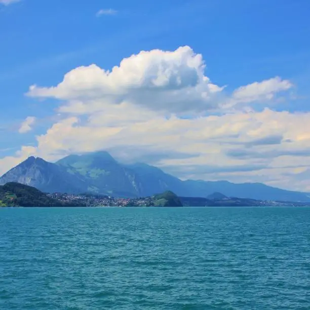 View from Beatenbucht. Lake Thun.