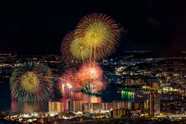 Photo of Summer Firework Biwa lake