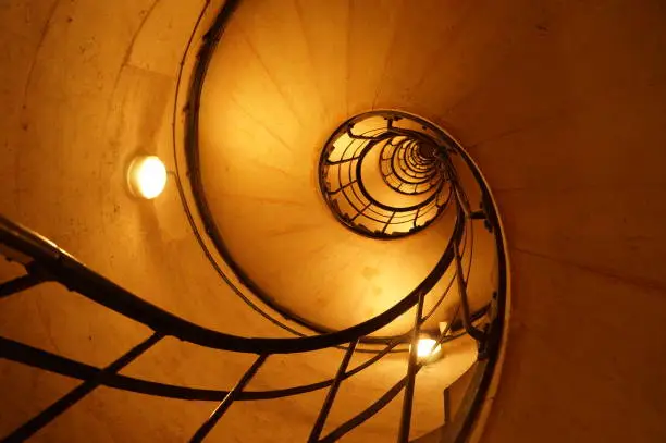 Spiral staircase, Arc de Triomphe - Paris, Architecture, Stairs, International attractions