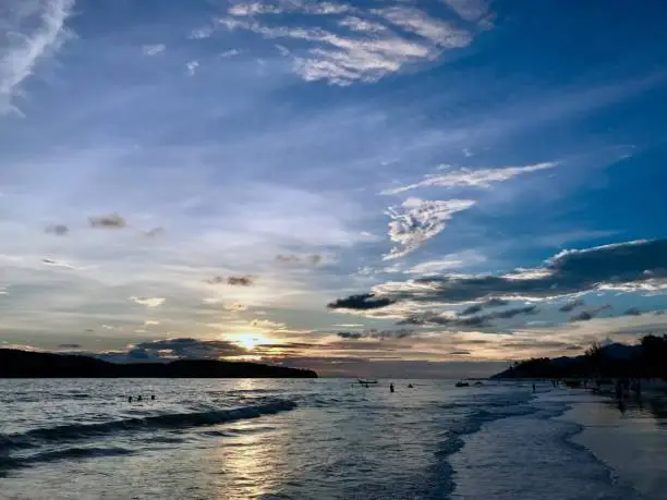 Stunning sunset by the beach, capture in Langkawi