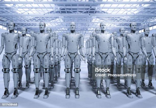 Group Of Robots Stock Photo - Download Image Now - Robot, Abundance, Army