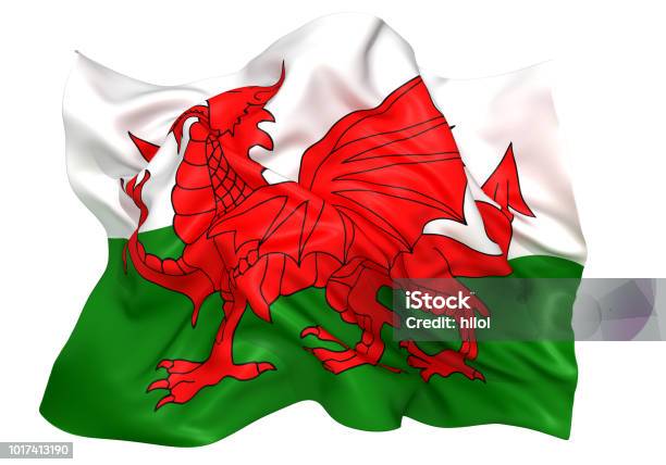 Wales Flag Stock Photo - Download Image Now - Computer Graphic, Digitally Generated Image, Europe