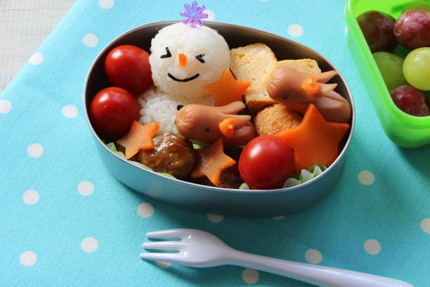 istock Cute snowman of lunch 1017435466
